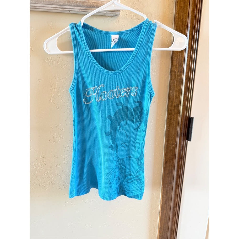 Y2K 00s Hooters Betty Boop Tank Top Medium Biker Betty Fitted